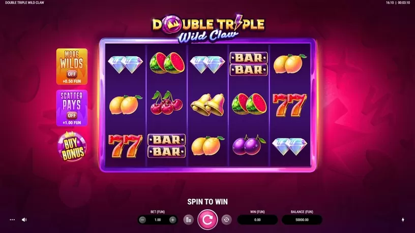 Double Triple Wild Claw slot screenshot 1