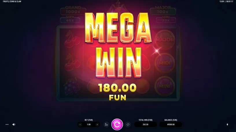 Fruits, Coins & Claw slot screenshot 5