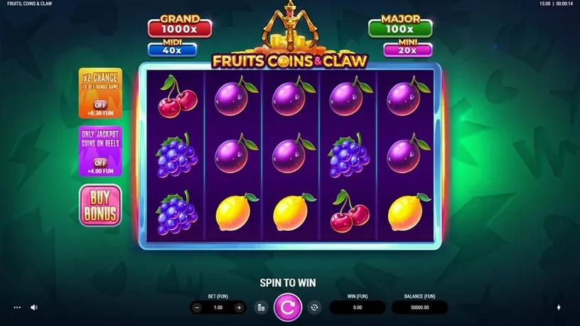Fruits, Coins & Claw slot screenshot 1