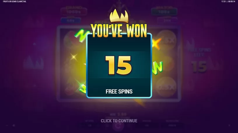 Fruits Or Gems Clawctail slot screenshot 4