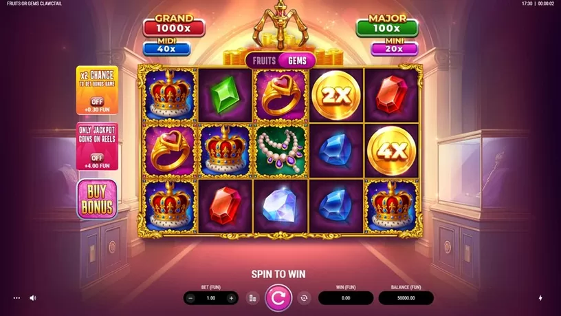 Fruits Or Gems Clawctail slot screenshot 2