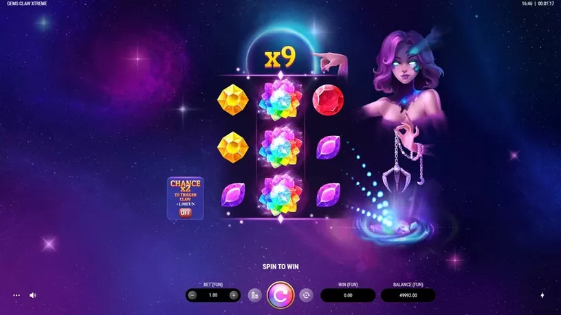 Gems Claw Xtreme slot screenshot 2