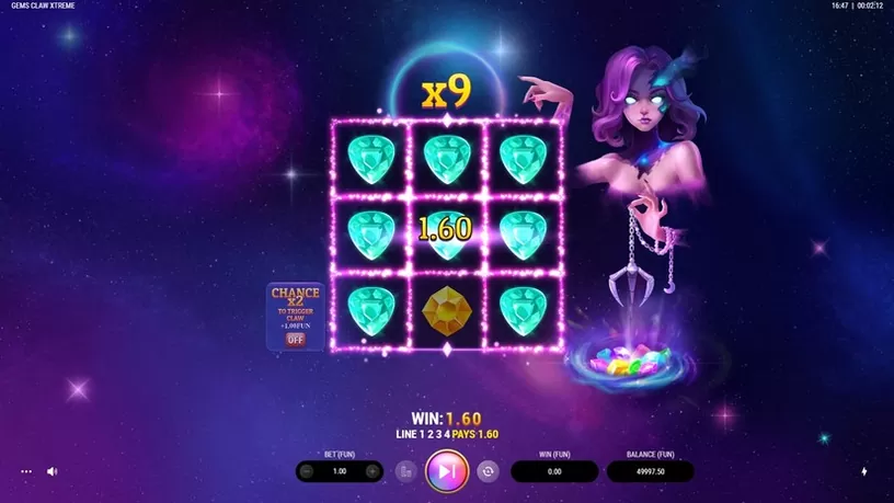 Gems Claw Xtreme slot screenshot 4