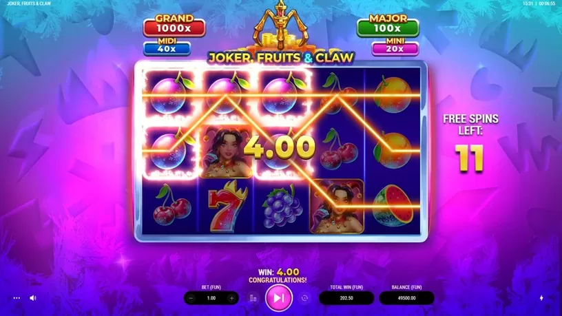 Joker, Fruits & Claw slot screenshot 4