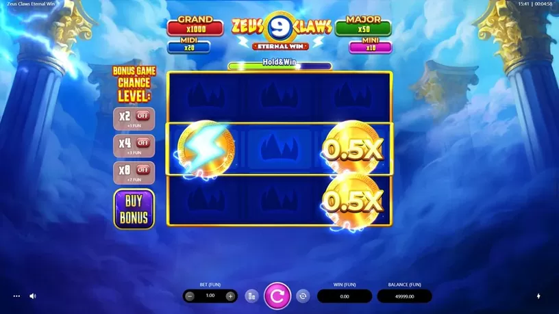 Zeus Claws Eternal Win slot screenshot 2