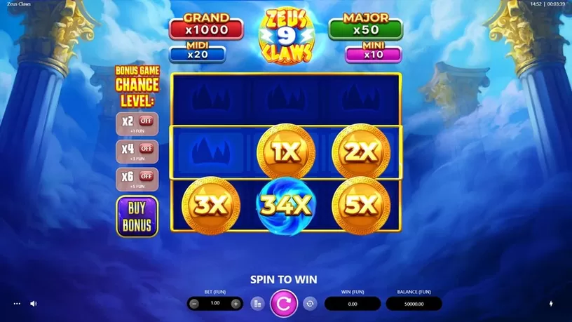 Zeus Claws slot screenshot 1