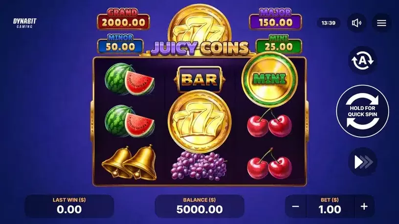 Juicy Coins: Hold and Win slot screenshot 1