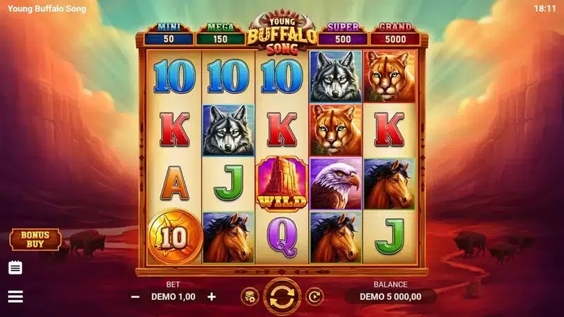 Young Buffalo Song slot screenshot 1