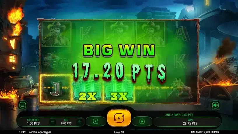 Zombie Apocalypse slot screenshot 5