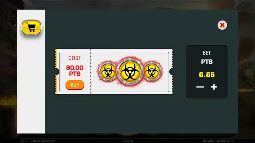 Zombie Apocalypse slot screenshot 2