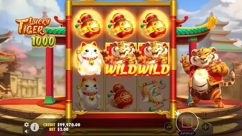 Lucky Tiger 1000 slot screenshot 5