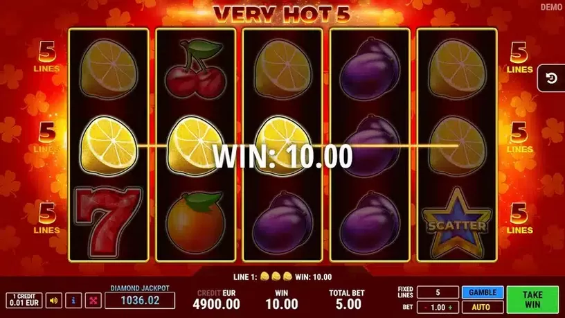 Very Hot 5 slot screenshot 4