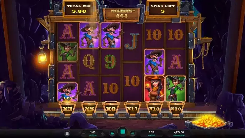Gold Rush Frenzy Megaways slot screenshot 5