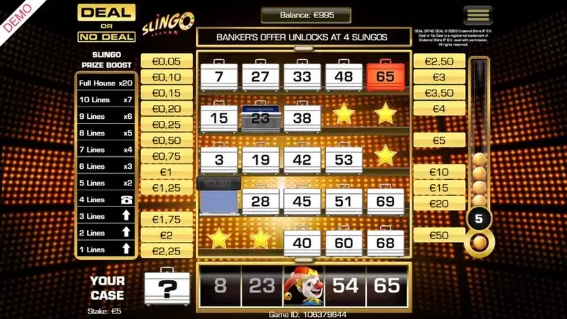 Deal Or No Deal Slingo slot screenshot 4