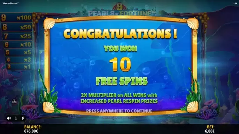 9 Pearls of Fortune slot screenshot 5