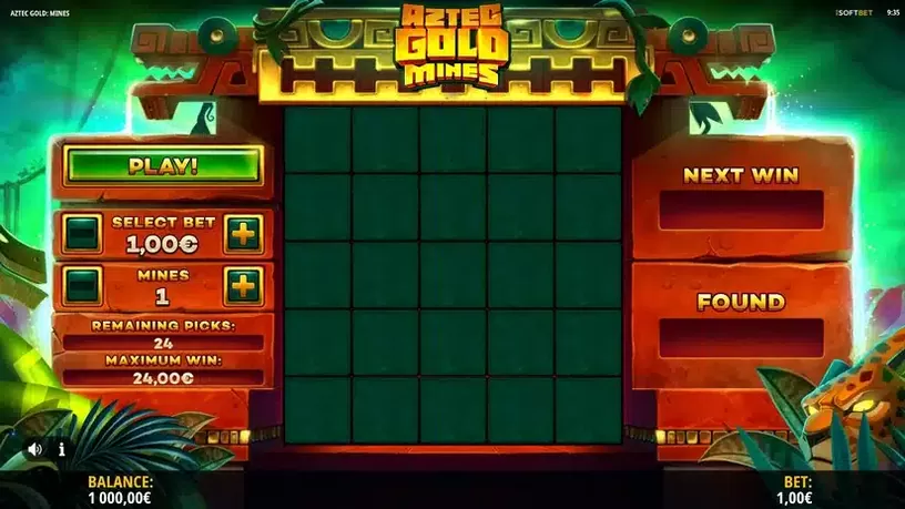 Aztec Gold Mines slot screenshot 1