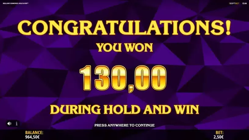 Brilliant Diamonds: Hold & Win slot screenshot 7