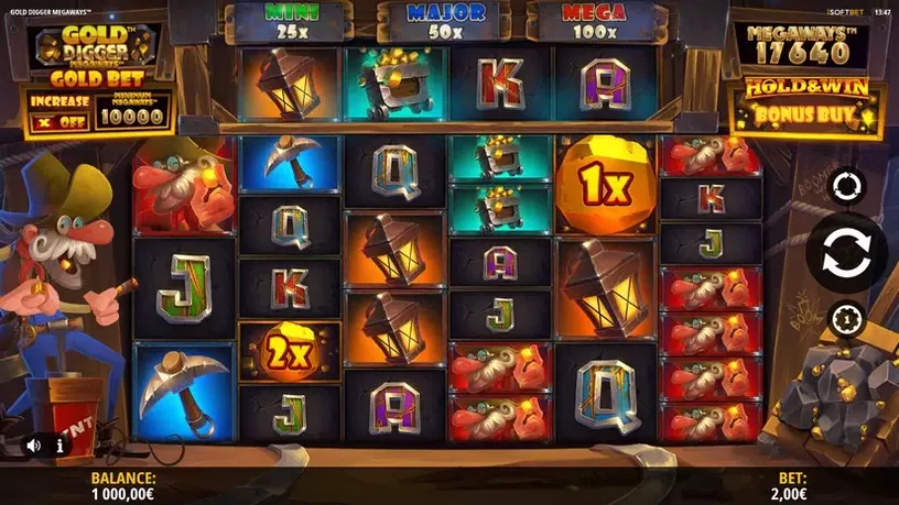Gold Digger Megaways slot screenshot 1
