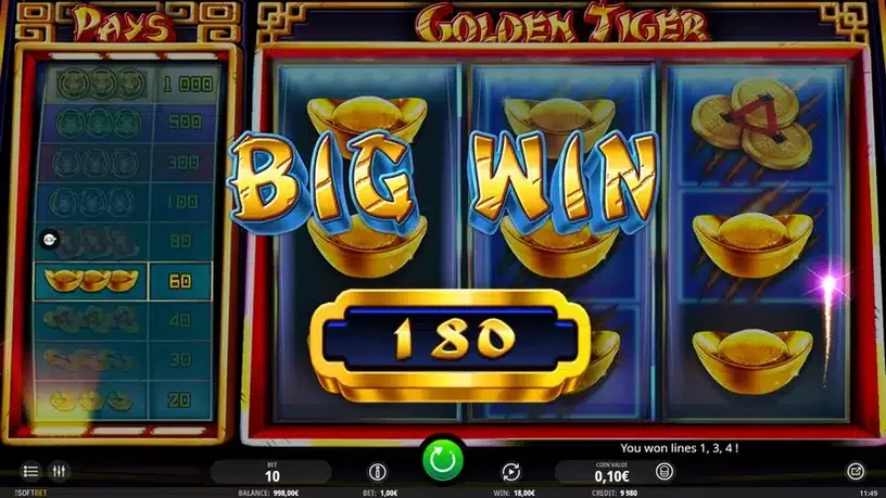 Golden Tiger slot screenshot 3