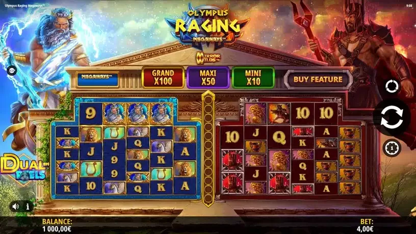 Olympus Raging Megaways slot screenshot 1