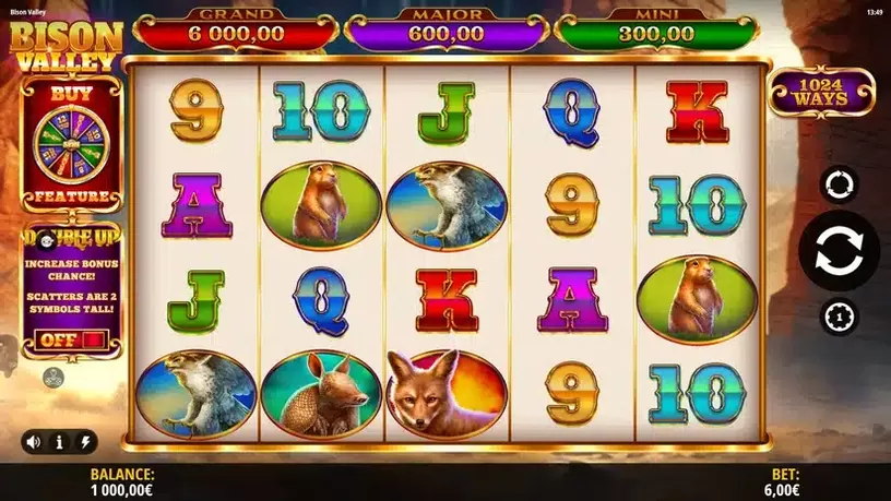 Bison Valley slot screenshot 1