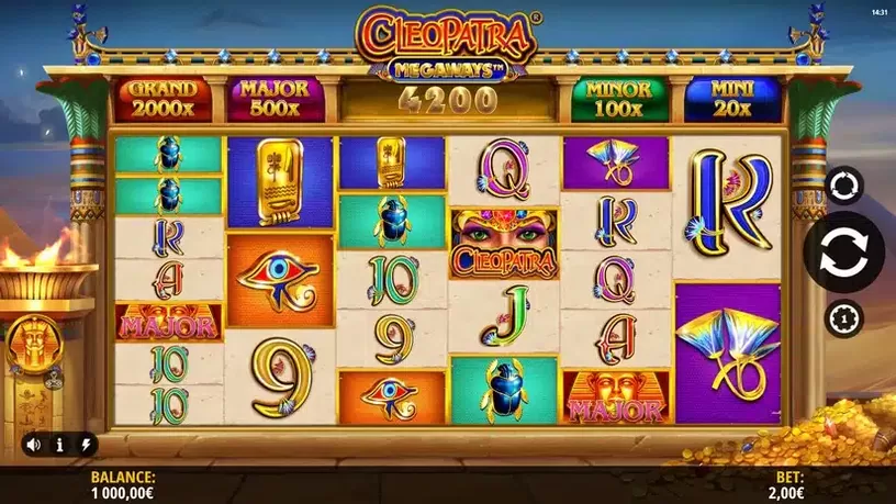 Cleopatra Megaways slot screenshot 1