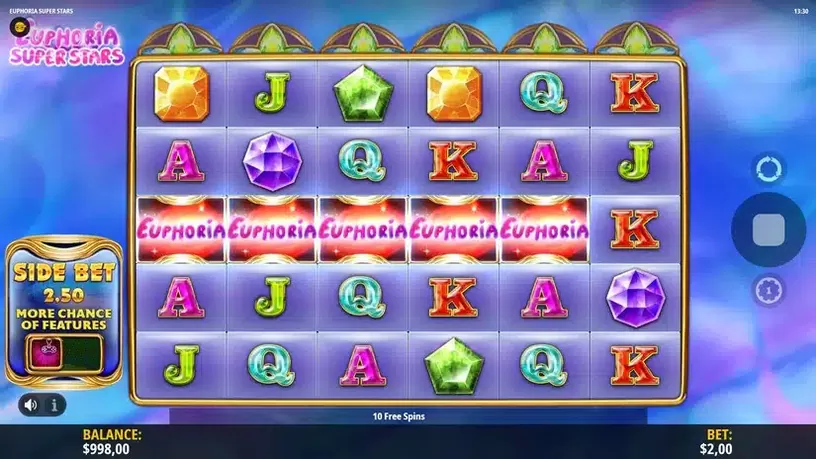 Euphoria Super Stars slot screenshot 2