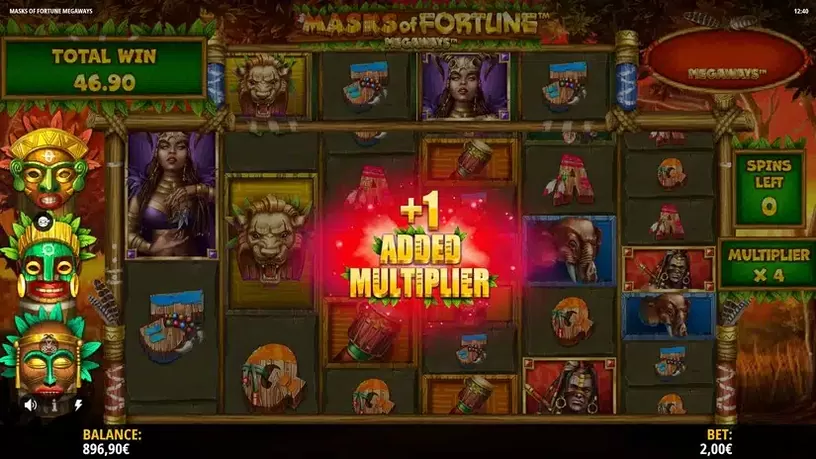 Masks of Fortune Megaways slot screenshot 5