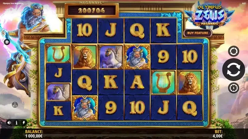 Olympus Zeus Megaways slot screenshot 1