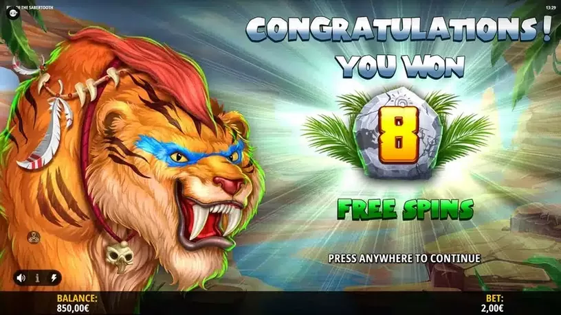 Rise of the Sabertooth slot screenshot 3