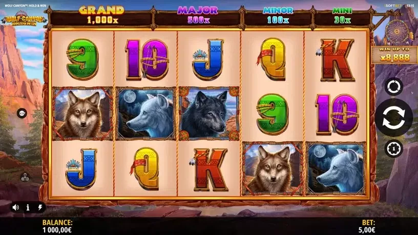 Wolf Canyon Hold & Win slot screenshot 1