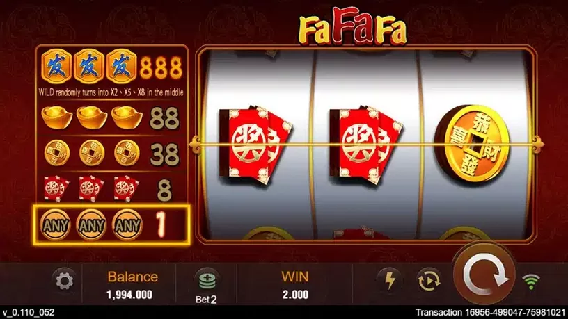 Fa Fa Fa slot screenshot 2