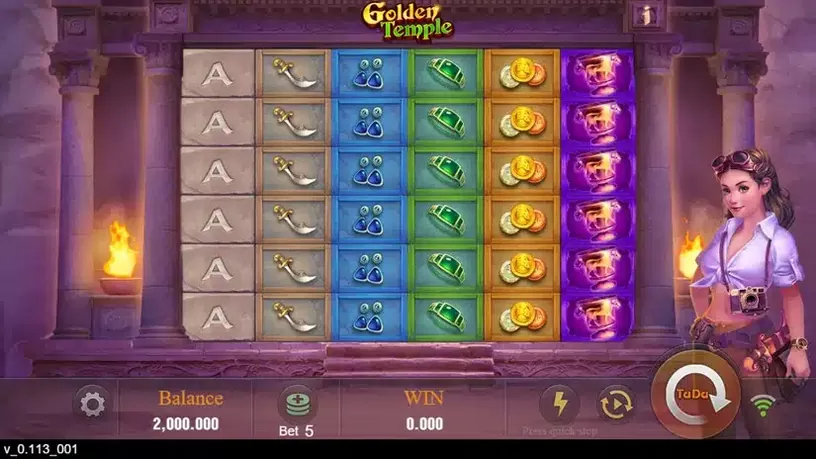 Golden Temple (Tada Gaming) slot screenshot 1