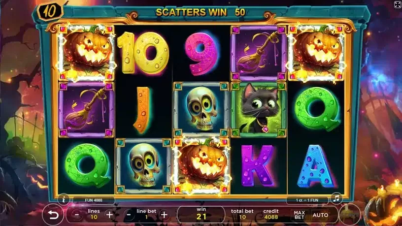 Queen Halloween Deluxe slot screenshot 3