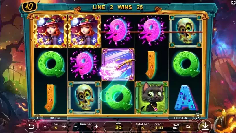 Queen Halloween Deluxe slot screenshot 2