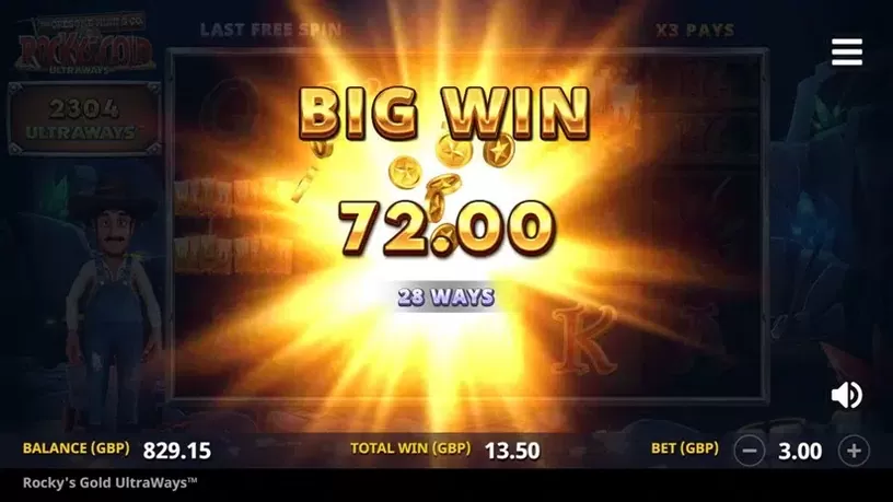 Rocky’s Gold Ultraways slot screenshot 9