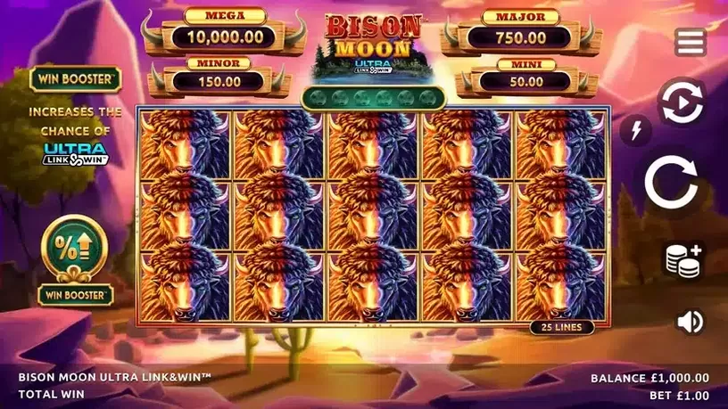 Bison Moon Ultra Link & Win slot screenshot 1