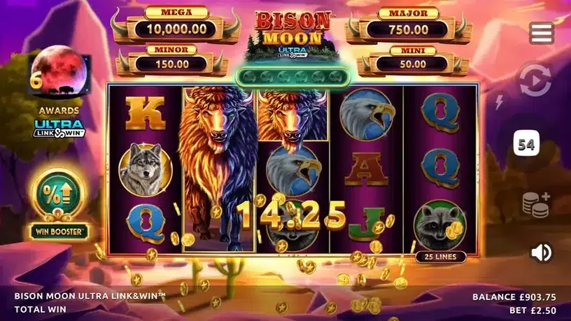 Bison Moon Ultra Link & Win slot screenshot 5