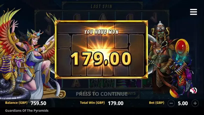 Guardians of the Pyramids slot screenshot 6