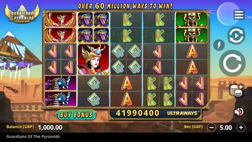 Guardians of the Pyramids slot screenshot 1