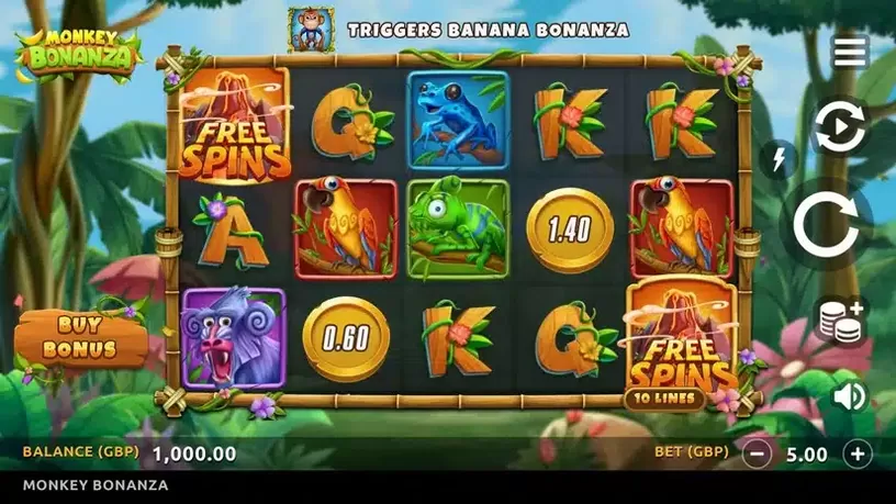 Monkey Bonanza slot screenshot 1