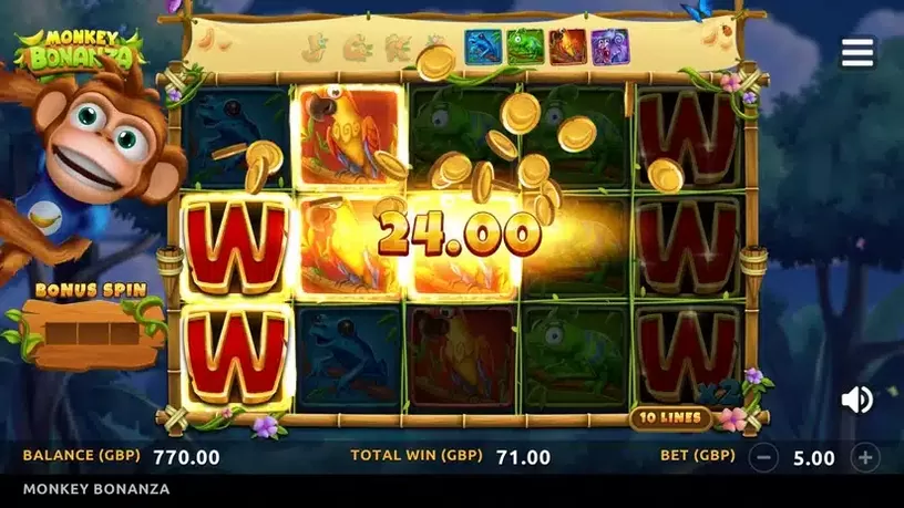 Monkey Bonanza slot screenshot 7
