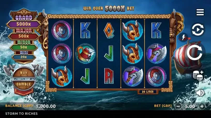 Storm to Riches slot screenshot 1