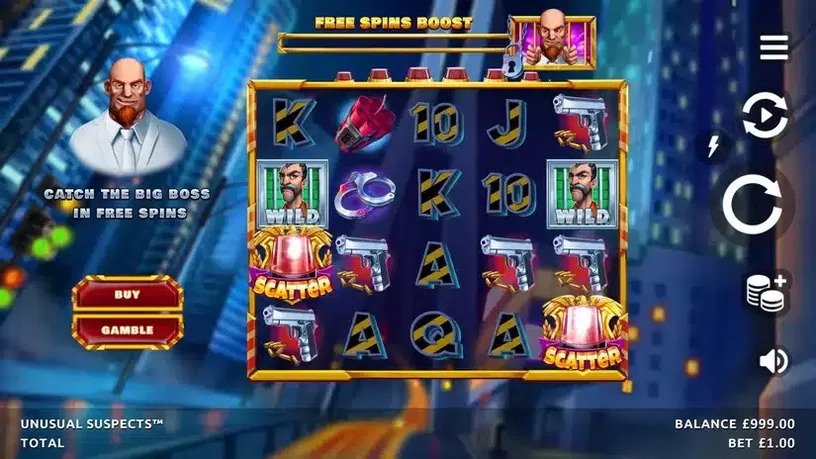 Unusual Suspects slot screenshot 1
