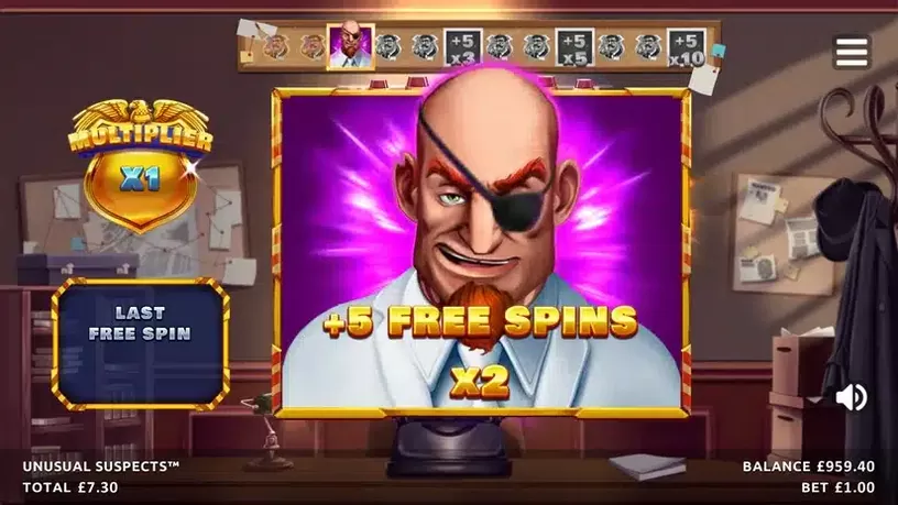 Unusual Suspects slot screenshot 5