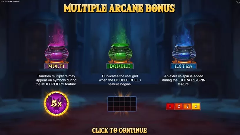 3 Arcane Cauldrons slot screenshot 3