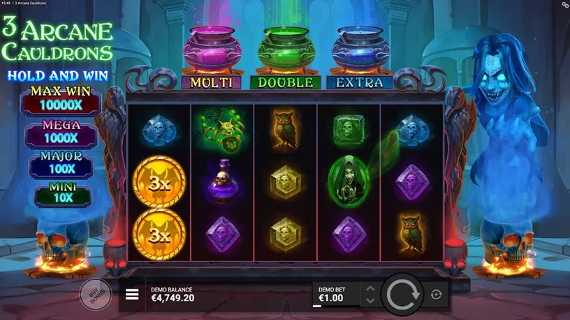 3 Arcane Cauldrons slot screenshot 2