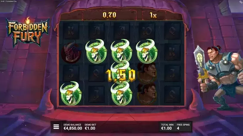 Forbidden Fury slot screenshot 4