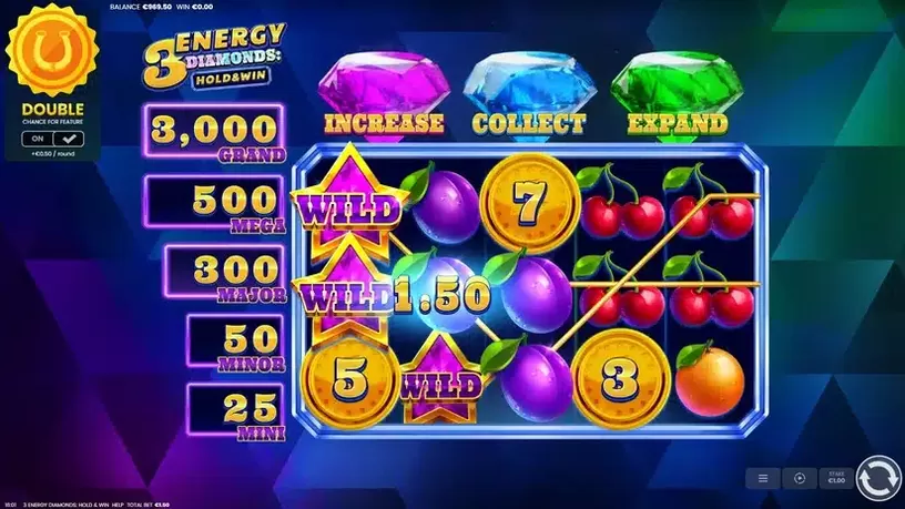 3 Energy Diamonds slot screenshot 4