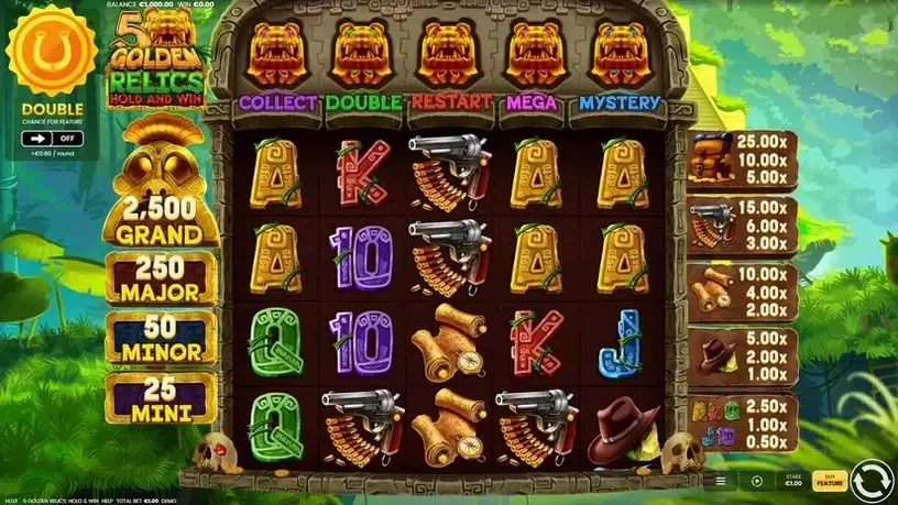 5 Golden Relics Hold & Win slot screenshot 1